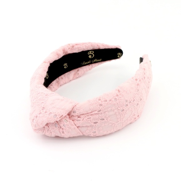 552. NEW The Brooke Shade Designer The Pink Flower Eyelet Topknot Headband